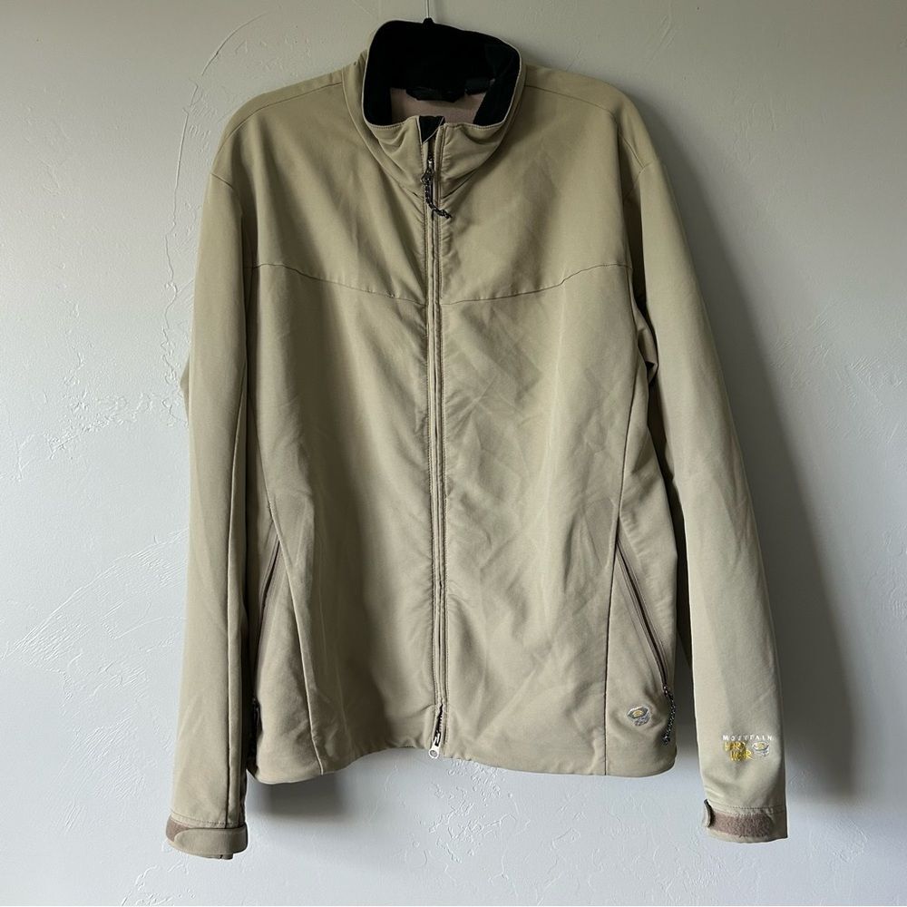 Mountain Hardwear Softshell Mountain Tech Insulated Windbreaker Jacket Tan XL